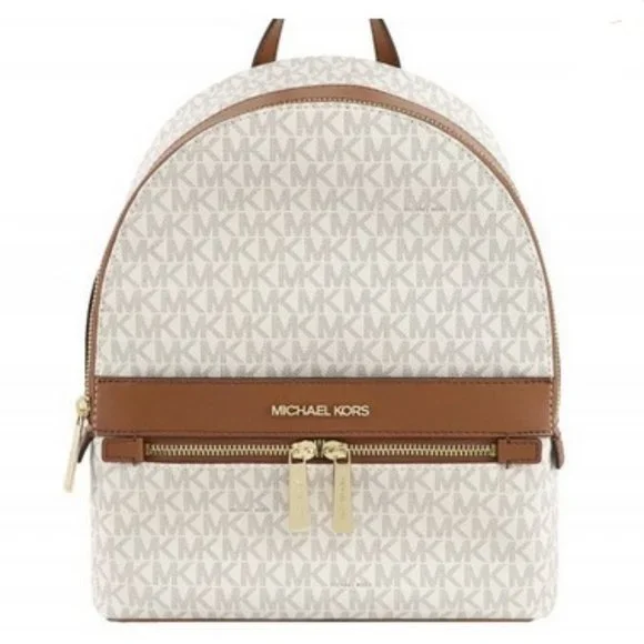 MICHAEL KORS Kenly Medium Backpack Signature Vanilla Bag Michael Kenly Backpack Michael Kors Bags Michael Kors Kenly  main image 4